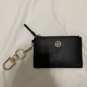 Tory Burch black/gold key and card holder